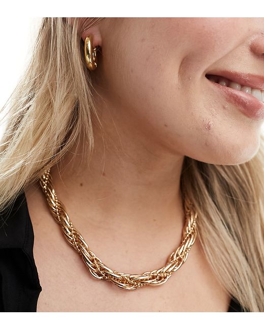 Asos Design Curve necklace with twisted chain tone