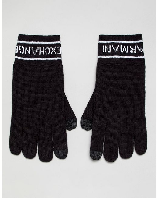 Armani Exchange gloves in