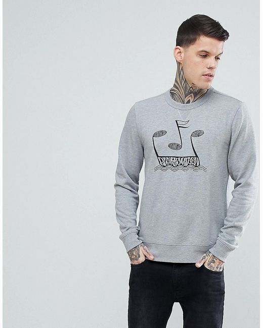 Pretty Green Drop Out Crew Neck Sweat in