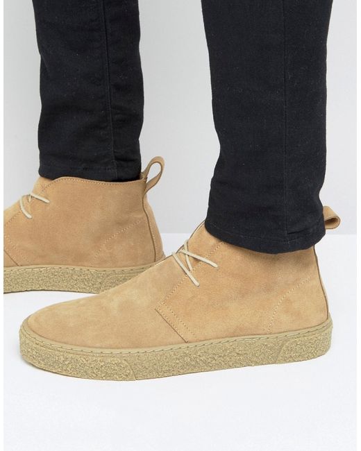 Asos Lace Up Chukka Boots In Suede