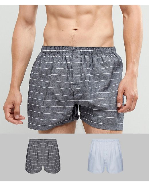 New Look 2 pack woven boxer trunks