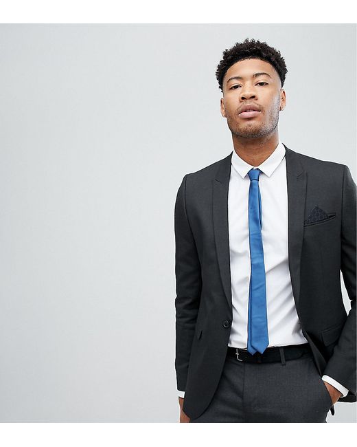 Asos TALL Skinny Suit Jacket In Charcoal