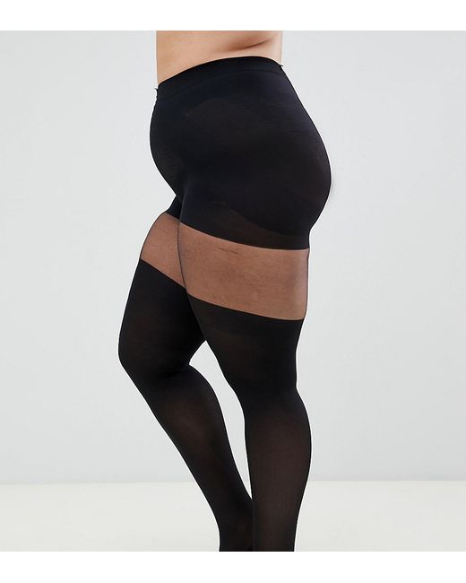 ASOS Curve DESIGN Curve mock over the knee tights with support