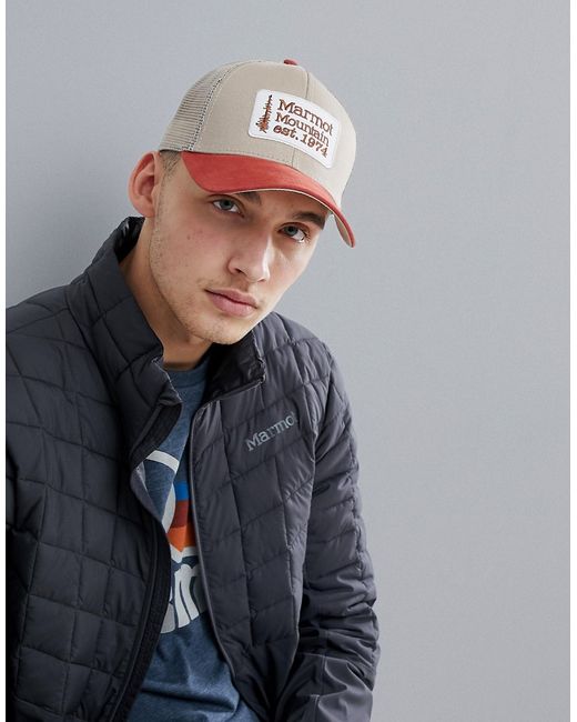 Marmot Retro Trucker Cap With Embroidered Logo in