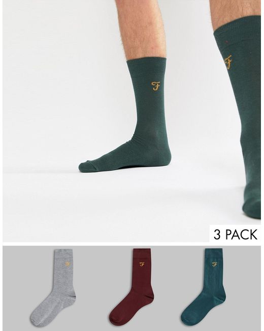 Farah Benkwith 3 Pack Socks
