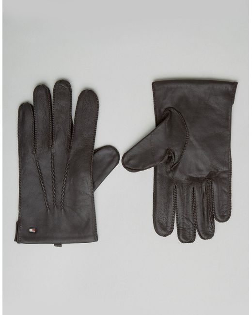 Tommy Hilfiger Leather Gloves