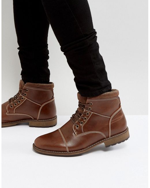 New Look Military Lace Up Boots In