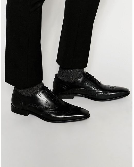 Dune Leather Wing Tip Brogues