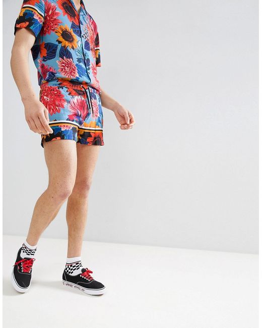 Jaded London Shorts In Fish And Print