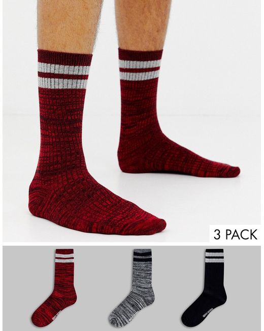 Ben Sherman 3 pack socks with stripe