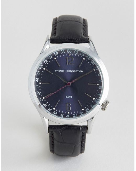French Connection Watch with Leather Strap