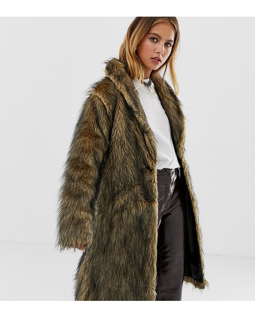 Reclaimed Vintage inspired fluffy faux fur coat