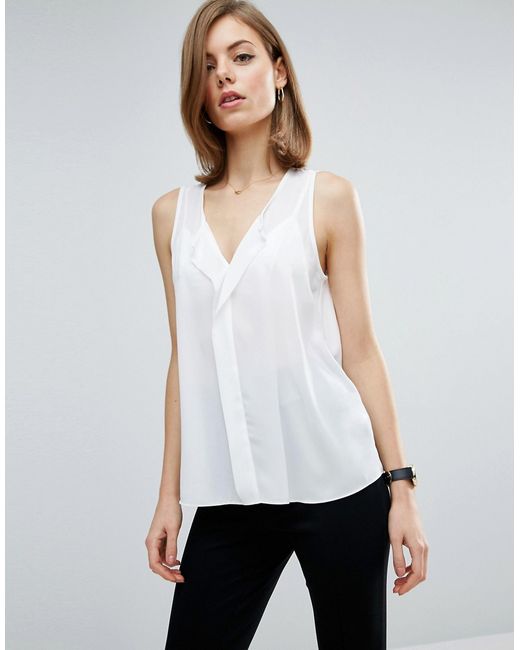 Asos Sleeveless Blouse with V Front