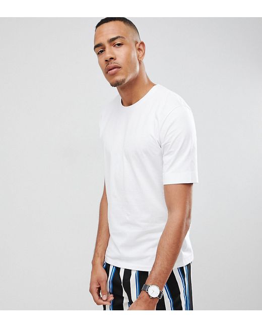 Selected Homme TALL Drop Shoulder T-Shirt In Heavy Cotton