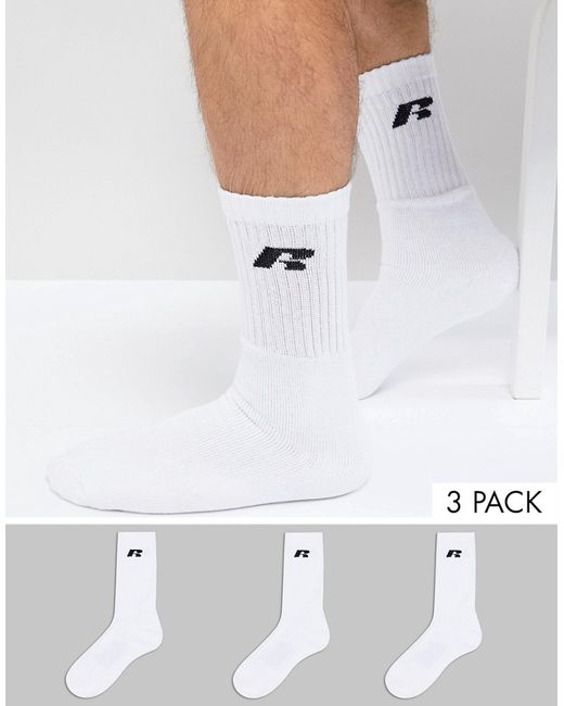 Russell Athletic 3 Pack Sports Sock