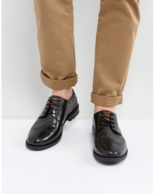 Original Penguin Baxter Brogues In Leather