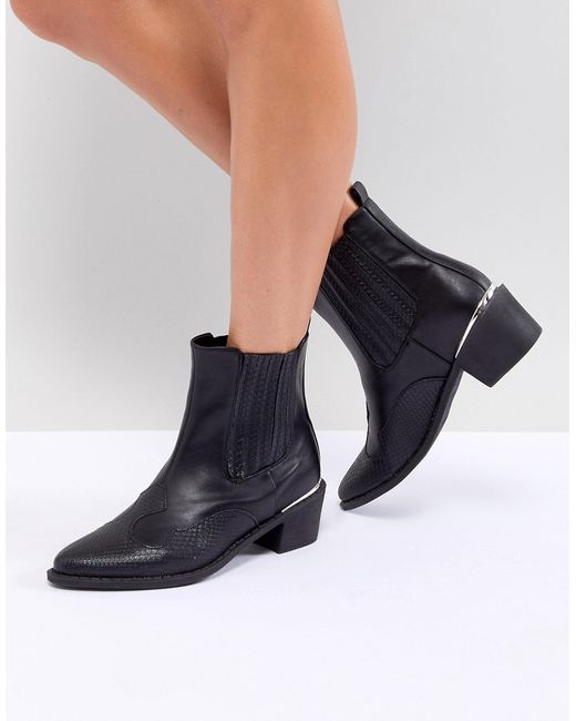 Missguided Western Ankle Boot