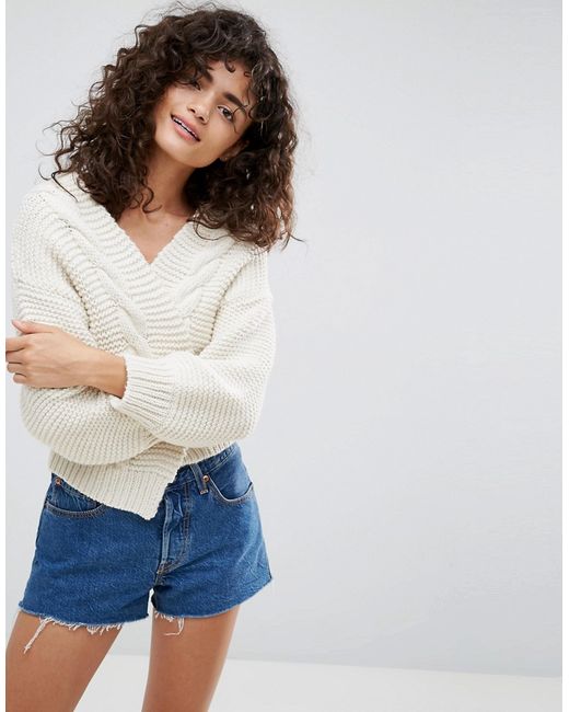 Asos Cropped Cardigan with Chunky Cable Stitch