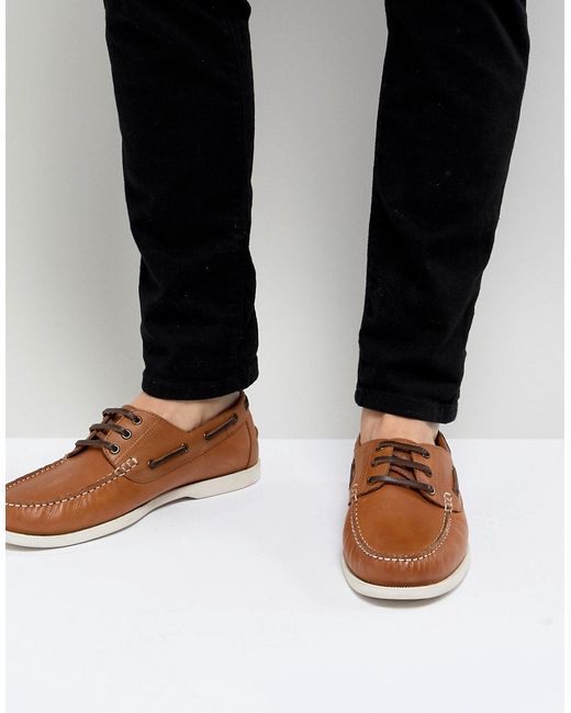 Kurt Geiger London Leather Boat Shoes In