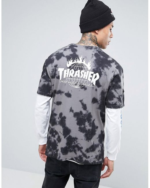Huf x Thrasher Tie-Dye T-Shirt With Back Print