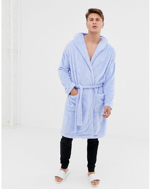Asos Design fluffy robe in light