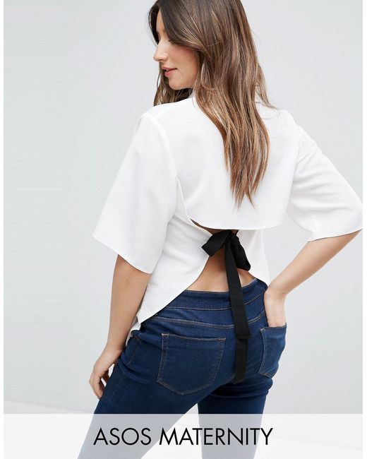 ASOS Maternity Blouse with Tie Back