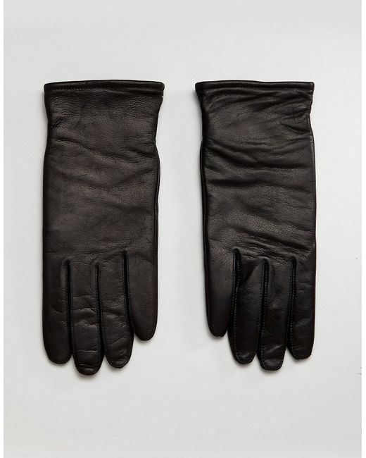 AllSaints Yield Leather Gloves In