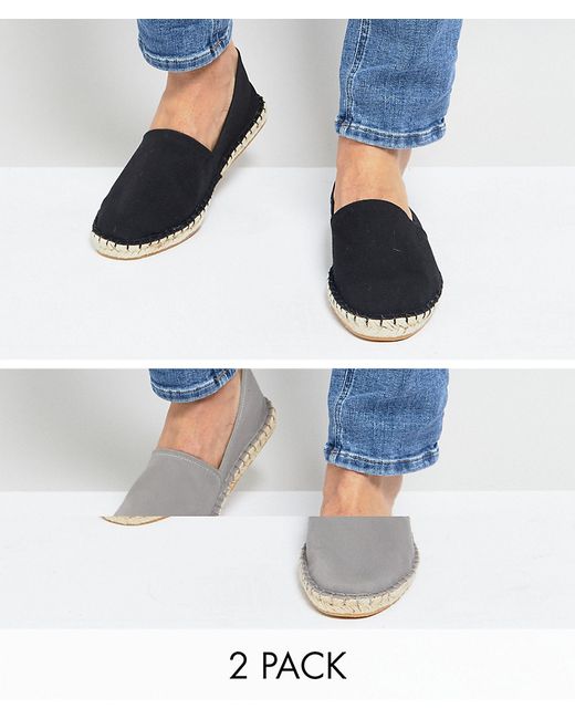 Asos Canvas Espadrilles in and 2 Pack SAVE