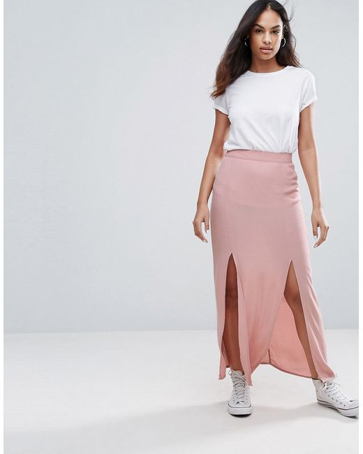 New Look Split Front Maxi Skirt