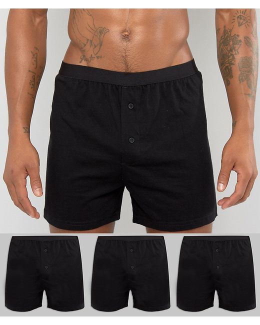 Asos Jersey Boxers 3 Pack In SAVE