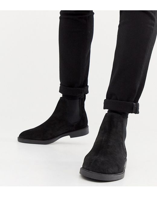 Pull & Bear suede chelsea boots in