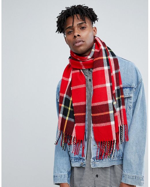 Asos Design blanket scarf in plaid