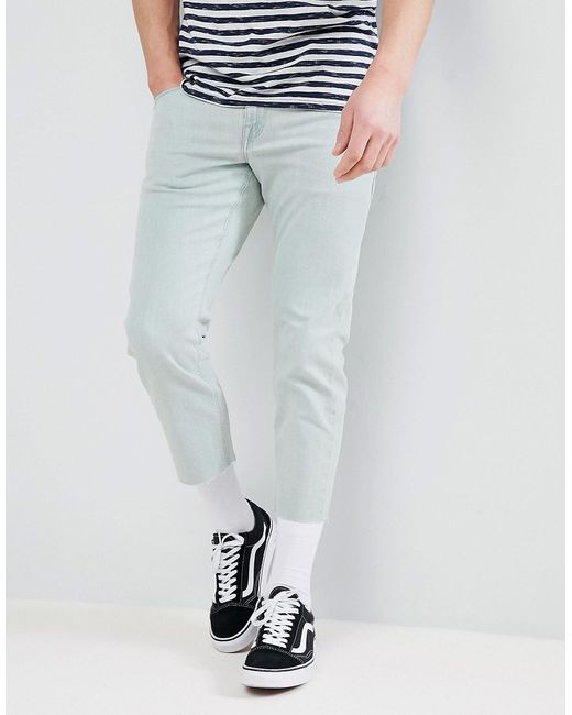 Asos DESIGN Slim Jeans In Bleached Down Wash
