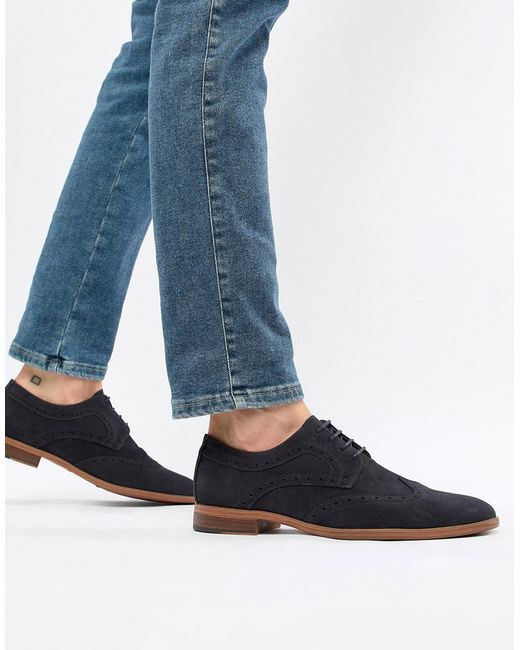New Look faux suede brogue in