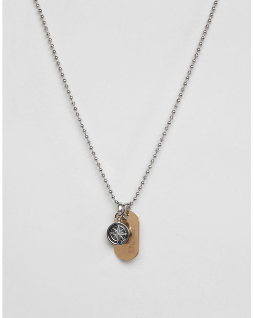 Fossil stainless steel vintage look necklace