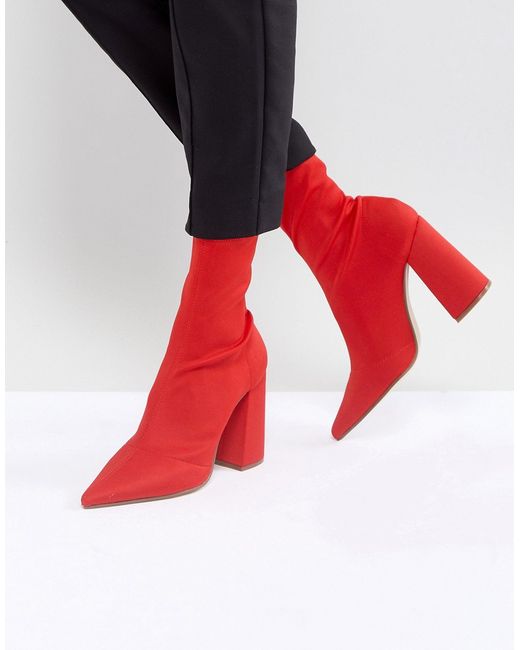Missguided Flared Heel Ankle Boot