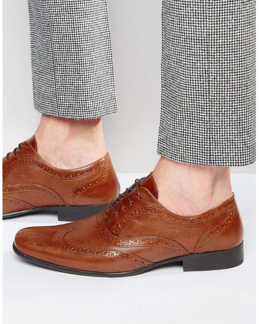 Red Tape Oxford Brogues In Leather