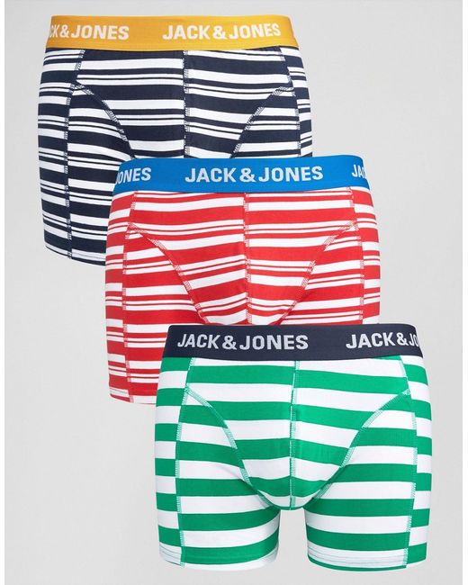 Jack & Jones Trunks 3 Pack with Stripe