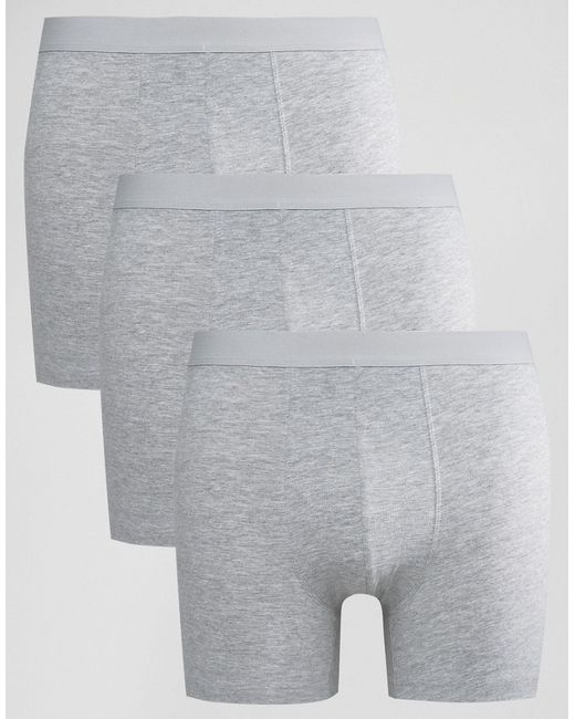 New Look Boxer Briefs In 3 Pack Mid