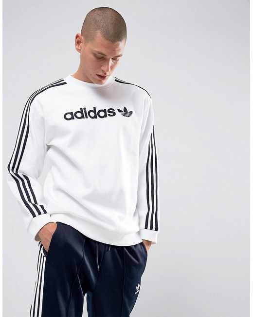 Adidas Originals Adicolor Linear Crew Neck Sweat In BK7466