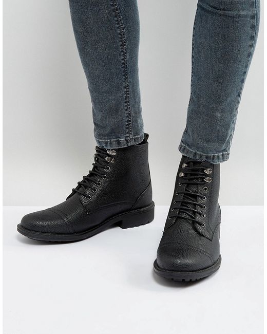 Brave Soul Milled Lace Up Boots In