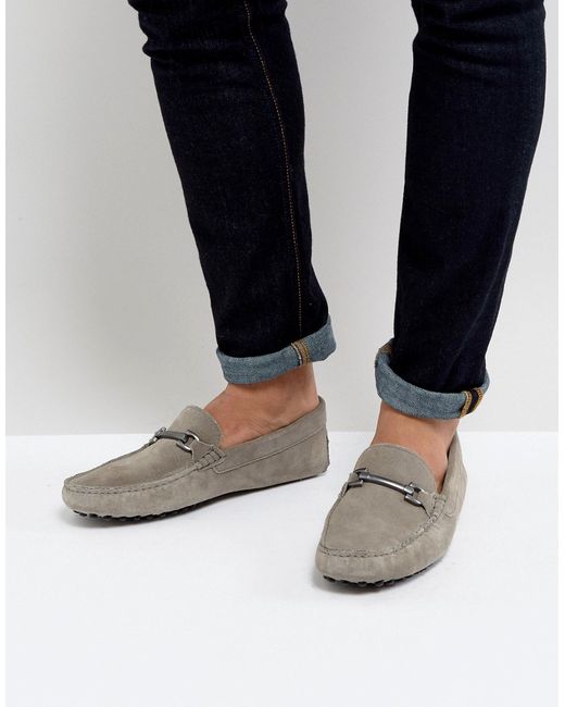 Asos Driving Shoes In Suede With Snaffle