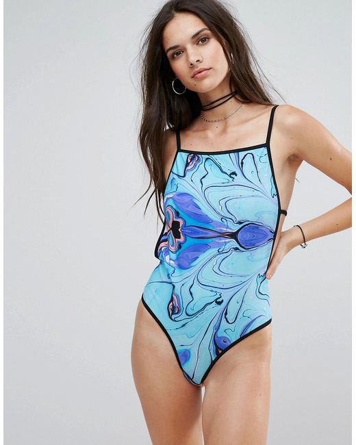 Noisy May Tan Lines Reversable Swimsuit with Open Back