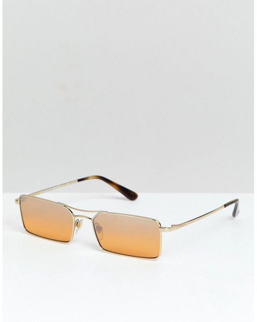 Vogue X Gigi rectangular slim frame sunglasses