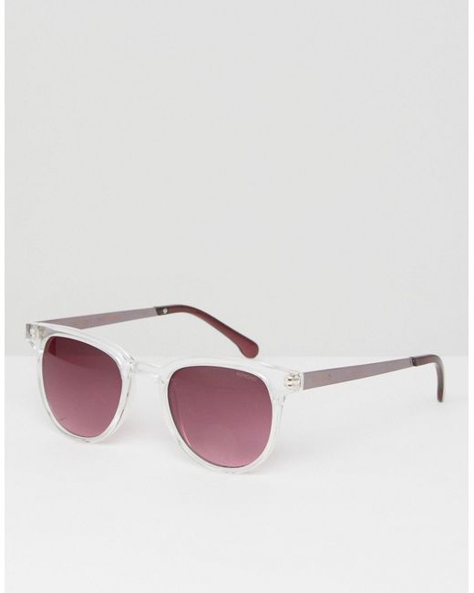 Komono Violet Square Sunglasses in with Gradient Lens