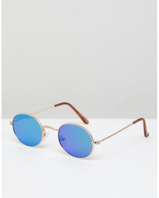 Pull & Bear oval sunglasses with reflective lenses