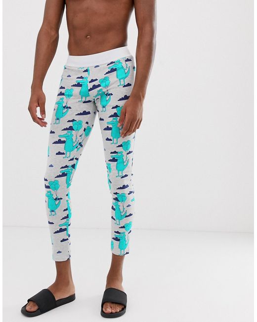 Asos Design pyjama bottoms with party croc