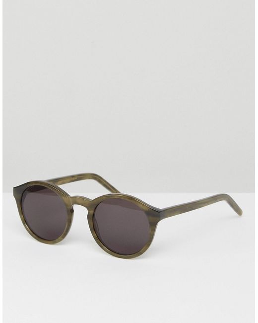 Monokel Eyewear Barstow Round Sunglasses In