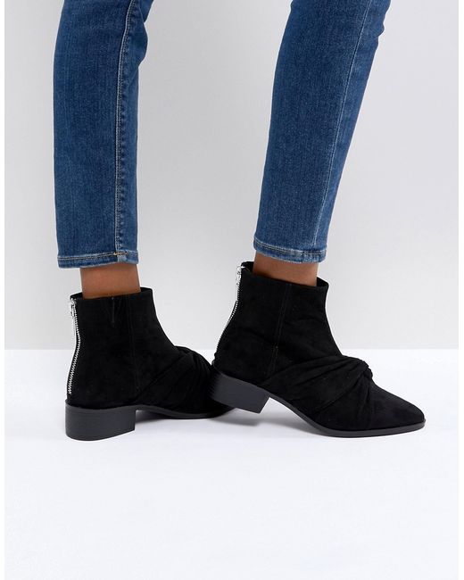 Pull & Bear Ankle Boot With Twist Front Detail