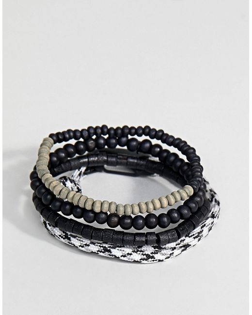 Icon Brand Cord Beaded Bracelet In 4 Pack Exclusive